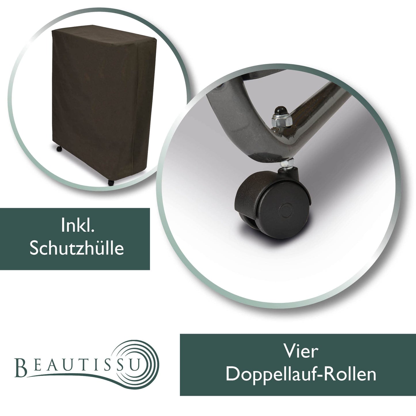 „Beautissu Klappbett Venetia 90x200 cm – Gästebett mit 10,5 cm Matratze & Schutzhülle“